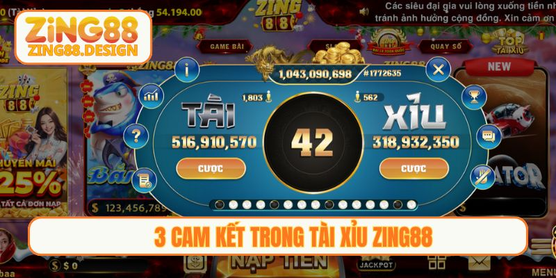 3 cam kết trong tài xỉu Zing88