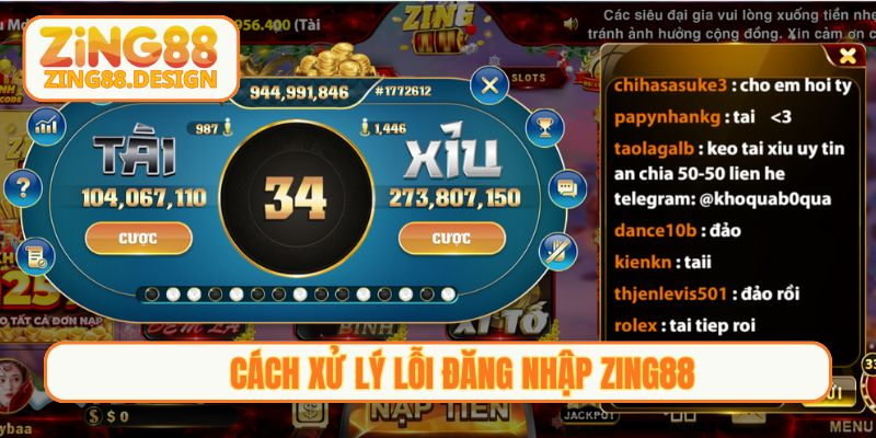 Cách xử lý lỗi Đăng nhập Zing88