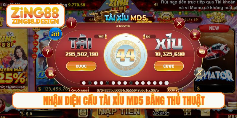Nhận diện cầu tài xỉu MD5 bằng thủ thuật